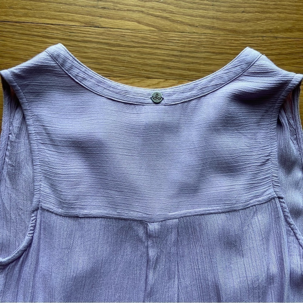 Prana Natasha Crinkled Tunic Bleached Lavender - Picture 9 of 11